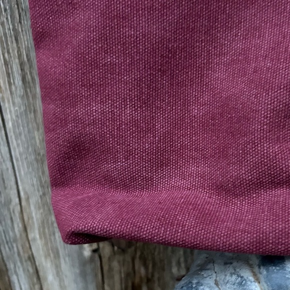 Zede Paris Trocadero Pouch Canvas Leather Bordeaux - Picture 3 of 16